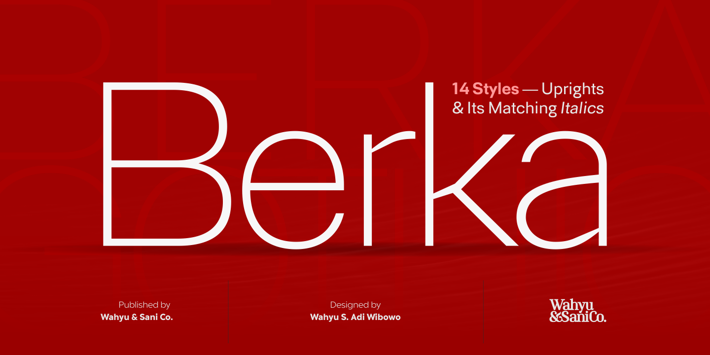 Пример шрифта Berka